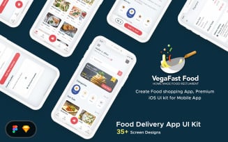 Vega - Food Delivery Mobile App UI Kit