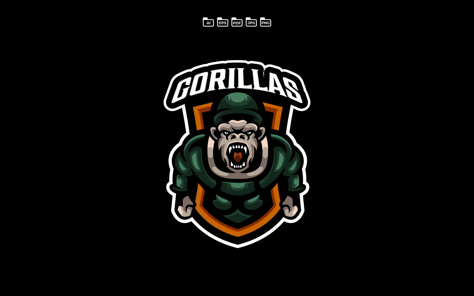 Army Gorilla Mascot Logo Template