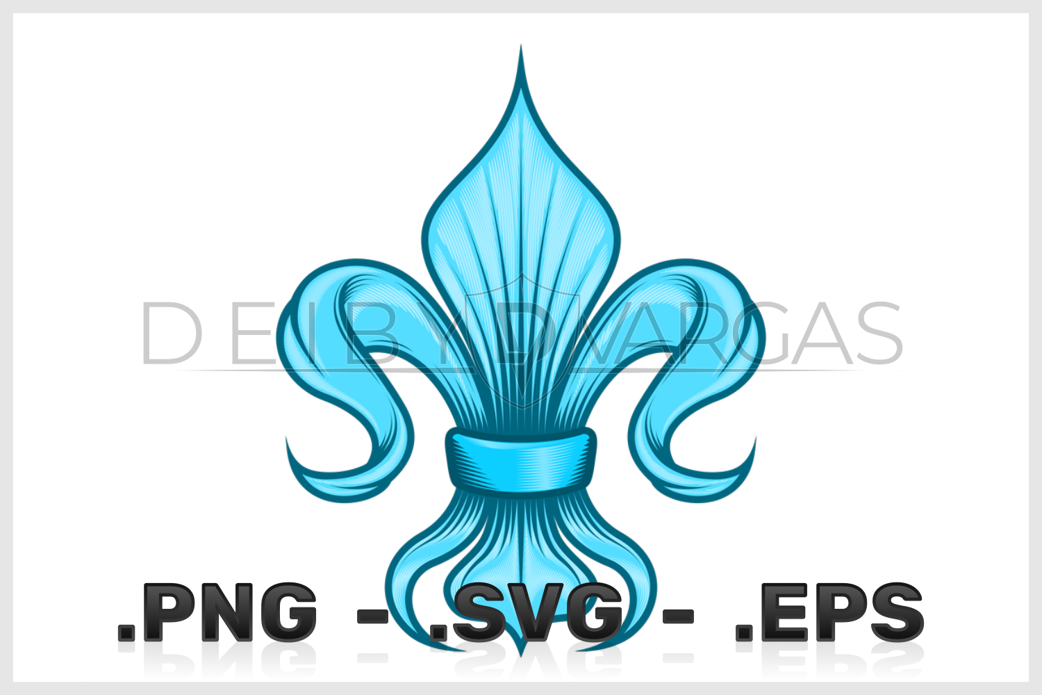 Fleur De Lis Heraldic Symbol Vector Design