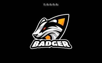 Badger Animal Mascot Logo Template