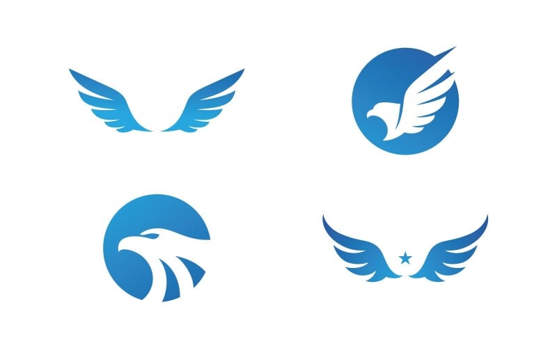 Eagle Wing Logo Vector Design V7 Logo Template