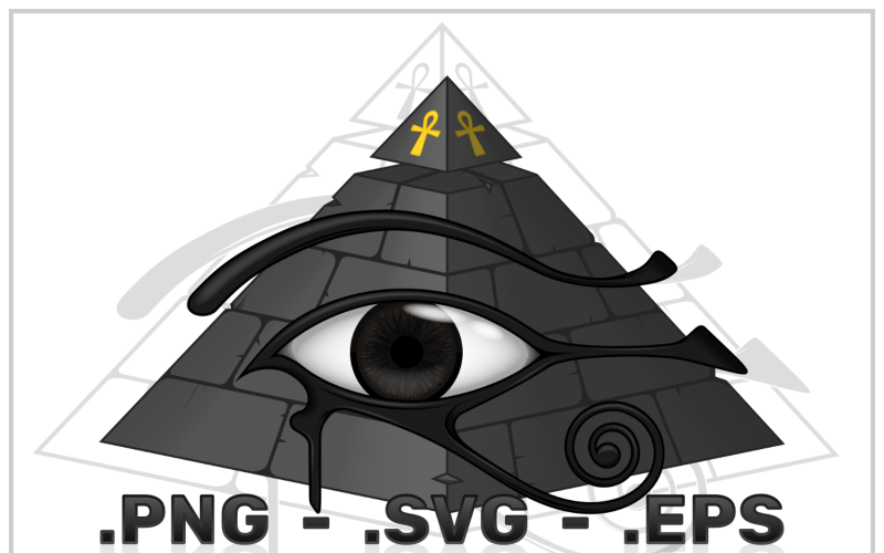 Egypt Winged Pyramid Vector Design Vector Graphic