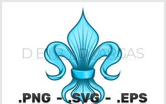 Fleur De Lis Heraldic Symbol Vector Design
