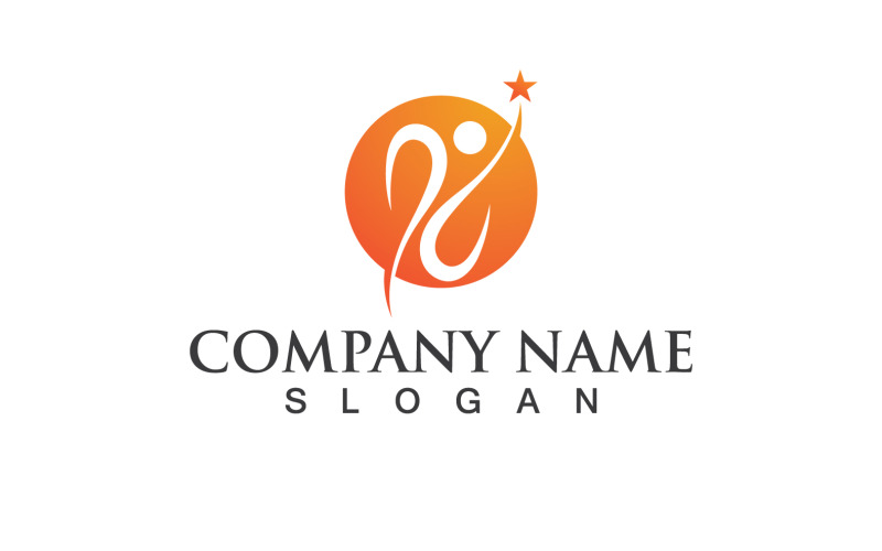 Health Life People Success Life Logo Vector V9 Logo Template