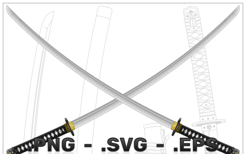 Samurai Katana Swords Vector Design Vector Graphic