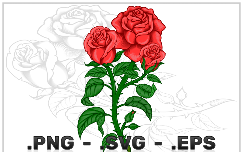 Vector Design Of A Rose Bouquet Vector Graphic