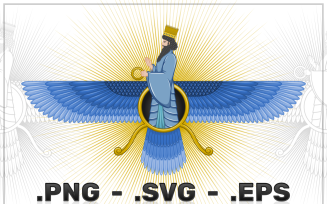 Zoroastrianism Symbol Vector Design