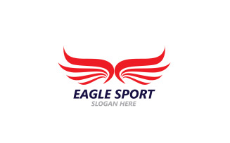 Eagle Sport Wing Logo And Symbol V1