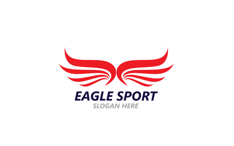 Eagle Sport Wing Logo And Symbol V1 Logo Template