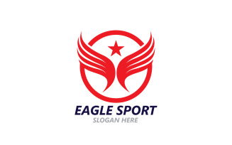 Eagle Sport Wing Logo And Symbol V3