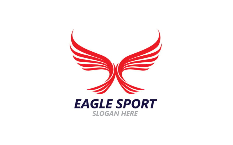 Eagle Sport Wing Logo And Symbol V4 Logo Template