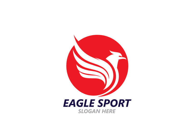 Eagle Sport Wing Logo And Symbol V5 Logo Template