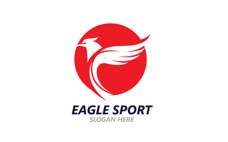 Eagle Sport Wing Logo And Symbol V6 Logo Template