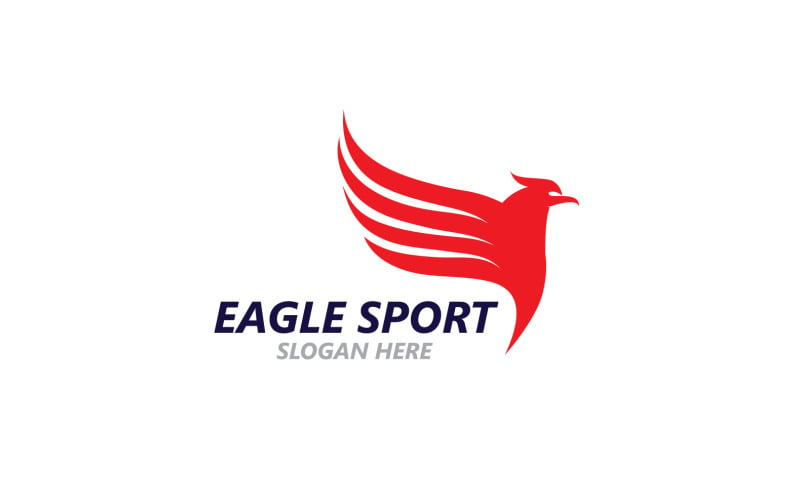 Eagle Sport Wing Logo And Symbol V8 Logo Template