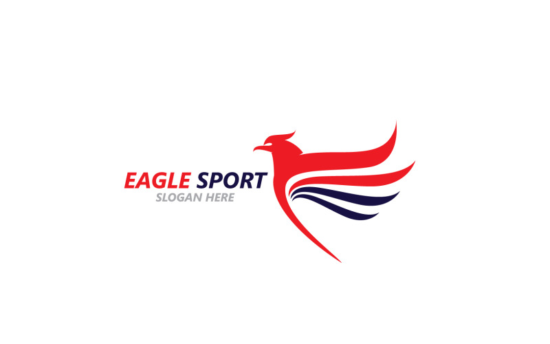 Eagle Sport Wing Logo And Symbol V9 Logo Template