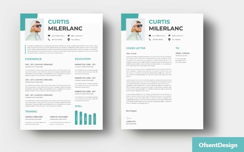 Resume With Cover Letter Design Resume Template