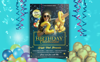 Birthday Party Flyer Print and Social Media Template-02