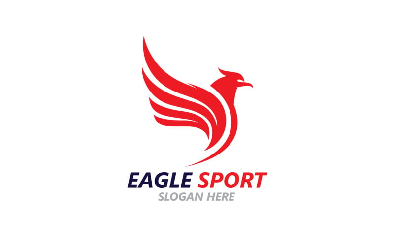 Eagle Sport Wing Logo And Symbol V11 Logo Template