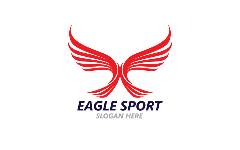 Eagle Sport Wing Logo And Symbol V12 Logo Template
