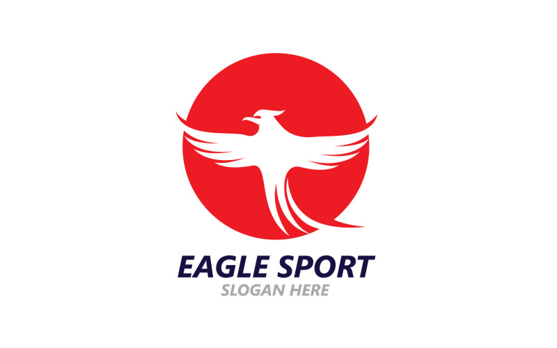 Eagle Sport Wing Logo And Symbol V13 Logo Template