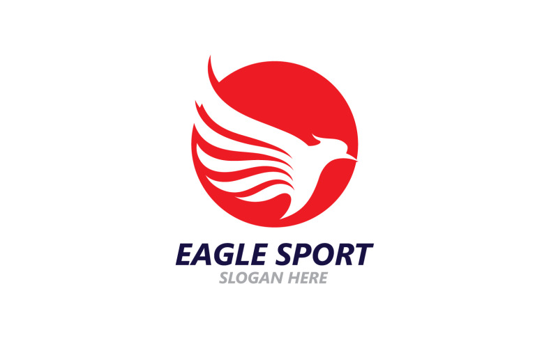Eagle Sport Wing Logo And Symbol V15 Logo Template