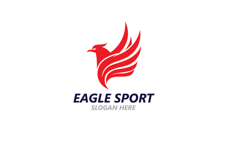 Eagle Sport Wing Logo And Symbol V21 Logo Template