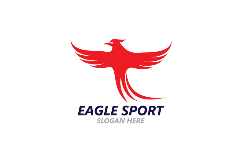 Eagle Sport Wing Logo And Symbol V22 Logo Template