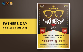 Fathers Day Flyer Print and Social Media Template