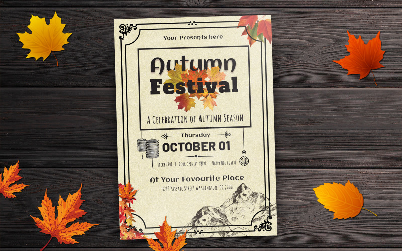 Mid Autumn Festival Flyer Print and Social Media Template-01