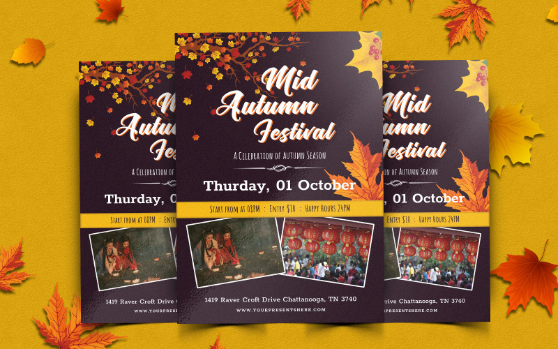 Mid Autumn Festival Flyer Print and Social Media Template-11