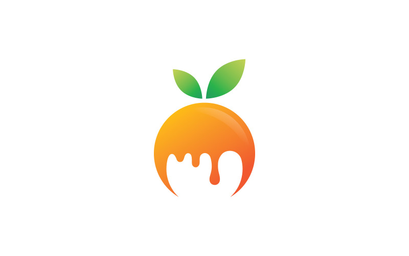 Orange Fresh Fruit Logo Vector Symbol V4 Logo Template
