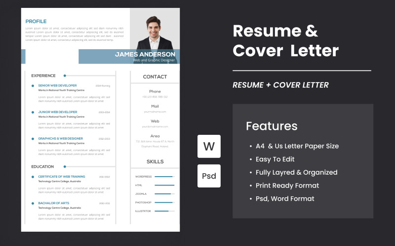 Professional CV and Resume Design Resume Template