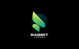 Rabbit Color Gradient Logo Design