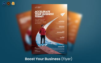 Boost Your Business Flyer Print and Social Media Template