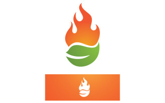 Flame Fire Hot Logo Vector Symbol V10