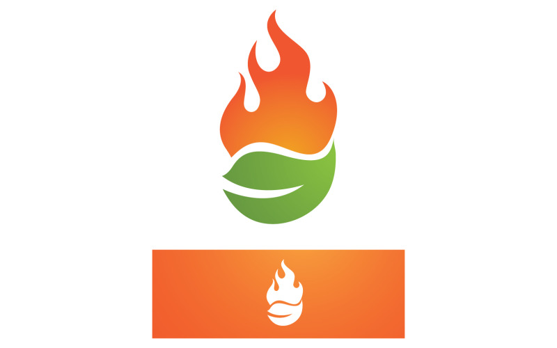 Flame Fire Hot Logo Vector Symbol V10 Logo Template
