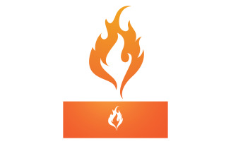 Flame Fire Hot Logo Vector Symbol V11