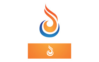 Flame Fire Hot Logo Vector Symbol V12