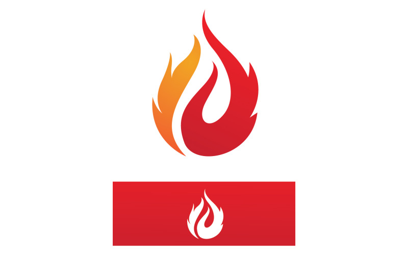 Flame Fire Hot Logo Vector Symbol V13 Logo Template