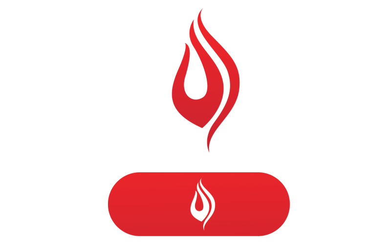 Flame Fire Hot Logo Vector Symbol V14 Logo Template