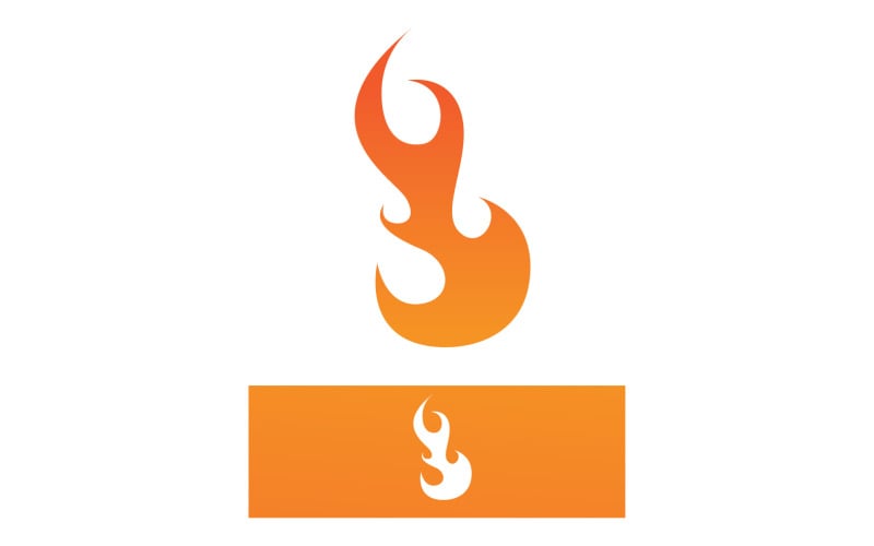 Flame Fire Hot Logo Vector Symbol V15 Logo Template