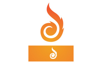 Flame Fire Hot Logo Vector Symbol V17