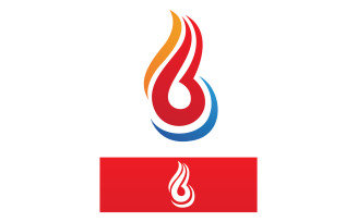 Flame Fire Hot Logo Vector Symbol V5