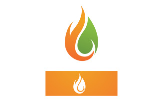 Flame Fire Hot Logo Vector Symbol V7