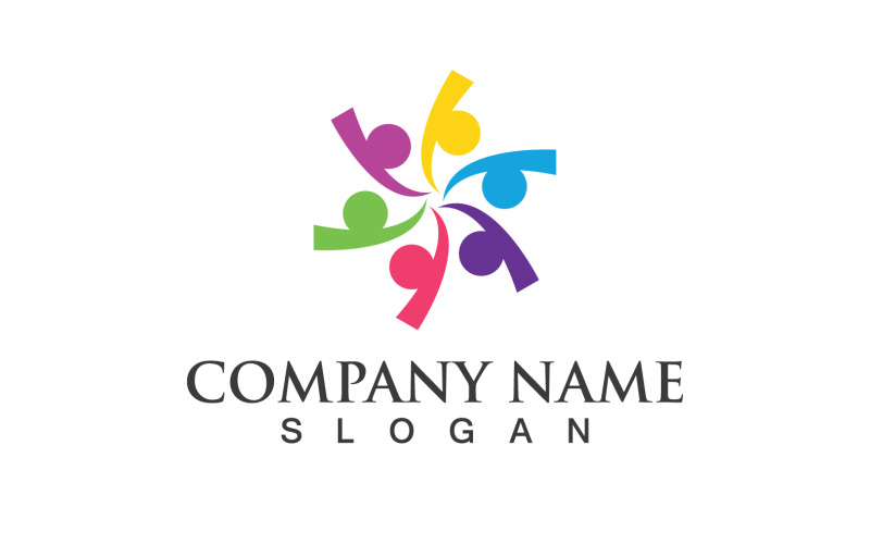 People Group Team Community Logo V1 Logo Template