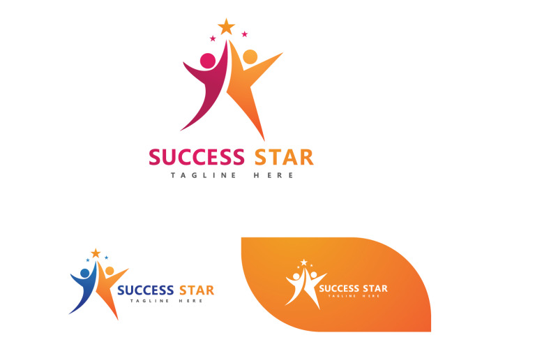 People Success Star Logo Health Life V1 Logo Template