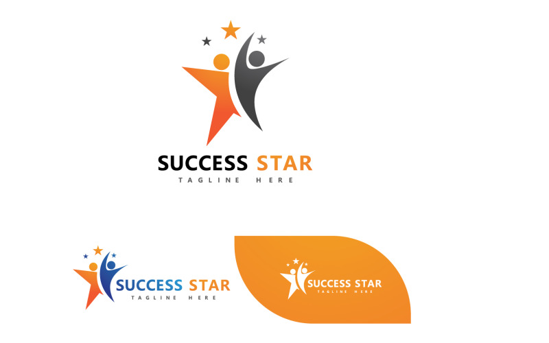 People Success Star Logo Health Life V2 Logo Template