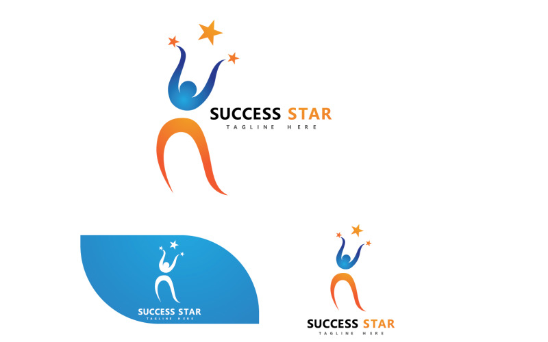 People Success Star Logo Health Life V3 Logo Template