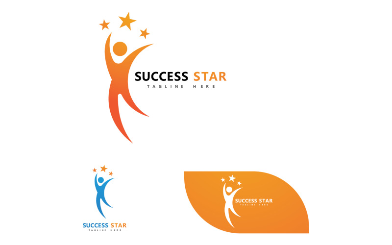 People Success Star Logo Health Life V4 Logo Template