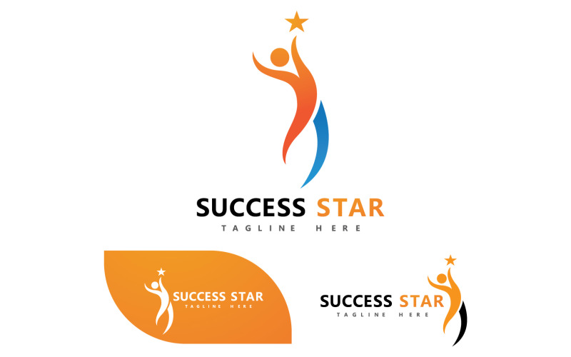 People Success Star Logo Health Life V5 Logo Template